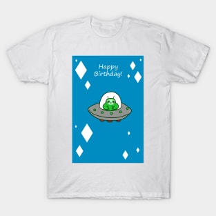 Happy Birthday - Alien UFO Sloth T-Shirt